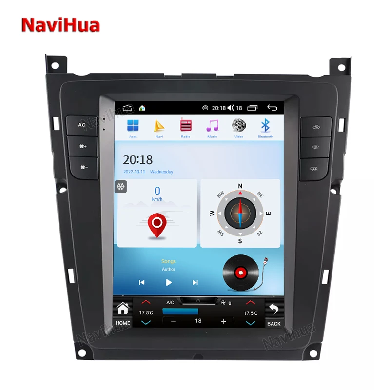 NaviHua 9.7 Inch Auto DVD Player Gps Navi Android 12 AutoRadio Stereo Video Vertical  for Bentley Super Sport 2012-2018