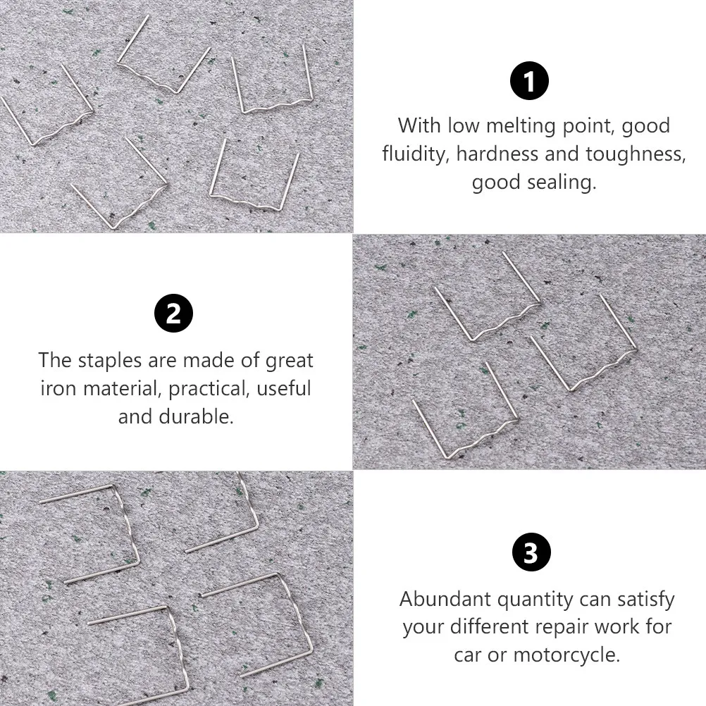 1000Pcs Car Bumper Repair Staples Premium Welding Rods for Plastic Restoration Low Melting Hardness Toughness ABS PVC Nylon