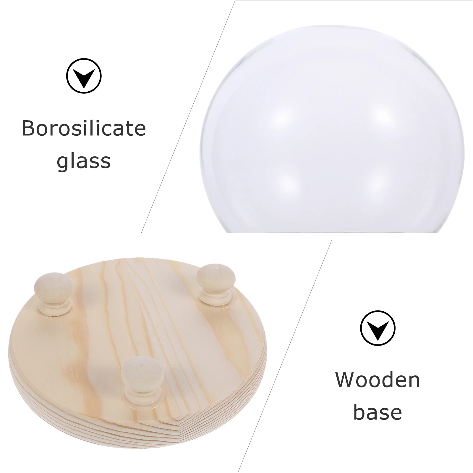 

Gloss Glass Cover Immortal Flower Display Decoration Ball Model Borosilicate Handicraft The Bell Jar
