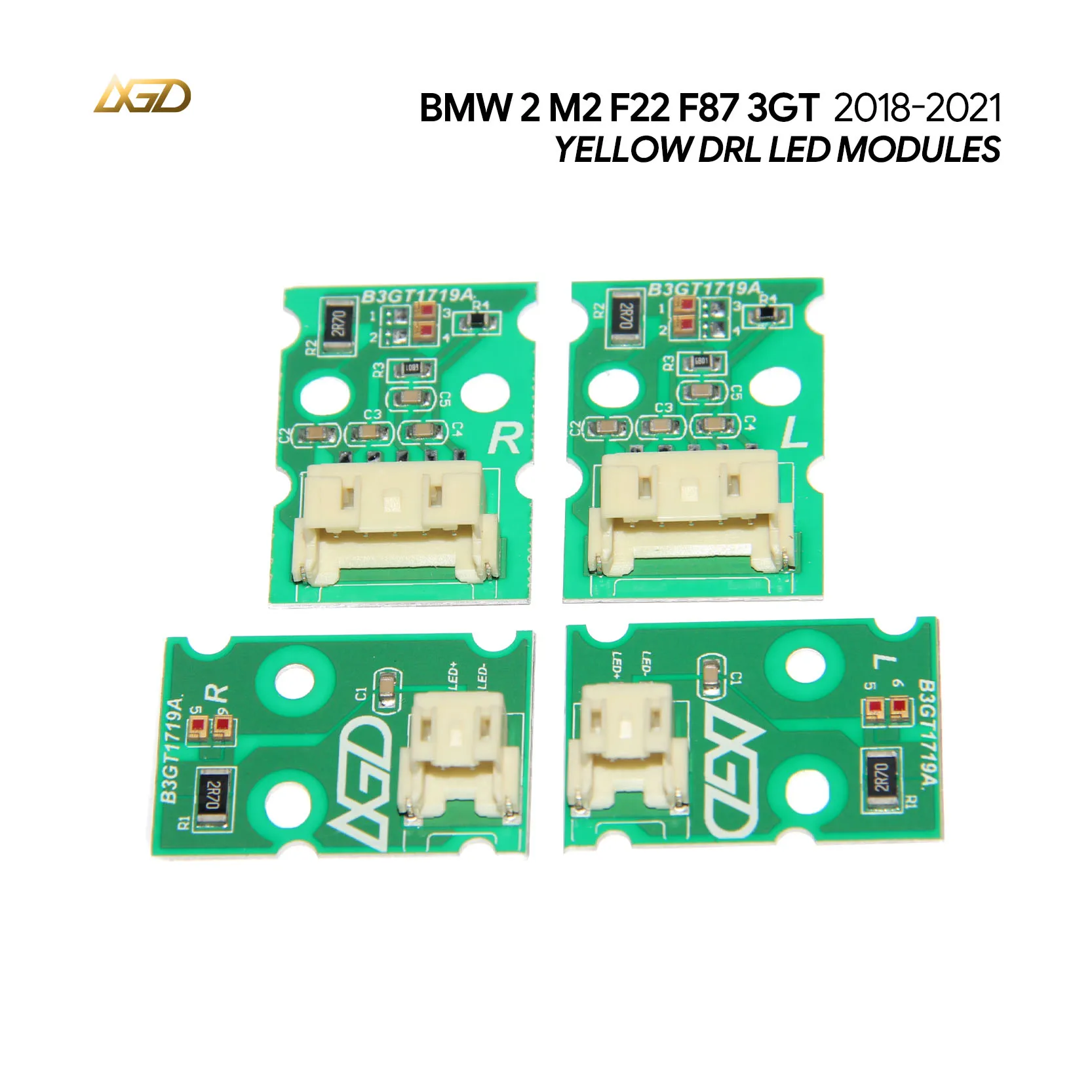 

Желтые светодиодные платы DRL для BMW 3' F34 17-20 годов 17-20 годов 320d 320i 330d 340i GT Подходит для неадаптивных