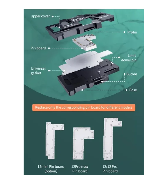 

Qianli Motherboard Test Fixture, iSocket Jig, Logic Board Function, Fast Test Holder, For iPhone 13Pro, 11Pro Max, 11Pro, XS, X