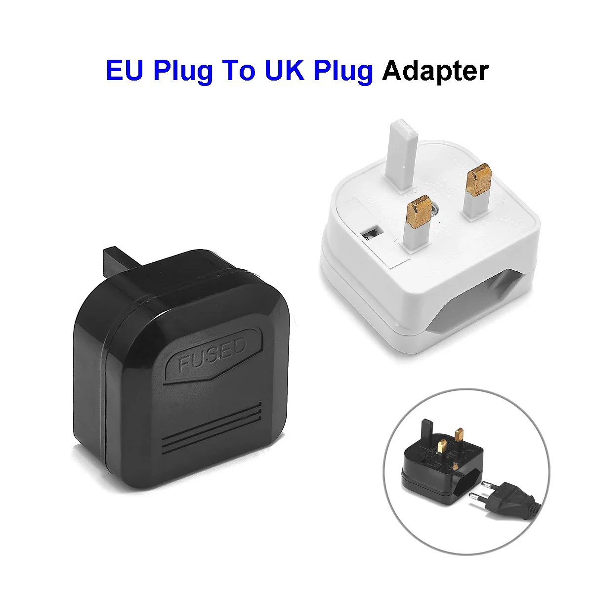 UK-Stecker-Adapter, europäisches Euro auf britisches Netzteil, Typ G-Stecker mit Sicherung, EU auf UK, SG-Reiseadapter, Netzkabel-Steckdose