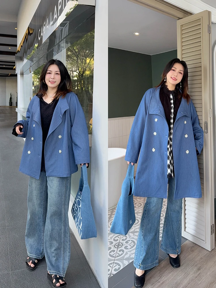 

Ветровка VOGANA повседневного свободного кроя для женщин больших размеров, с эффектом стройности, длинная, для повседневной носки, в корейском стиле, из полиэстера...