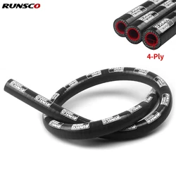 RUNSCO Silicone Straight Hose ID 12mm/14mm/16mm/19mm Black Coolant Intercooler Turbo Tube Air Intake Piping Water Hose Pipe 4Ply