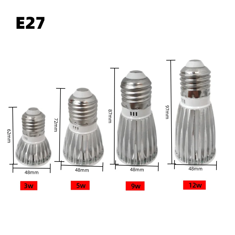 5PCS LED COB Bulb E27 3W 5W 9W 12W Casting Light Warm/Cold/Pure White Household Lndoor Outdoor LED Lighting Spot Lamp Table Lamp