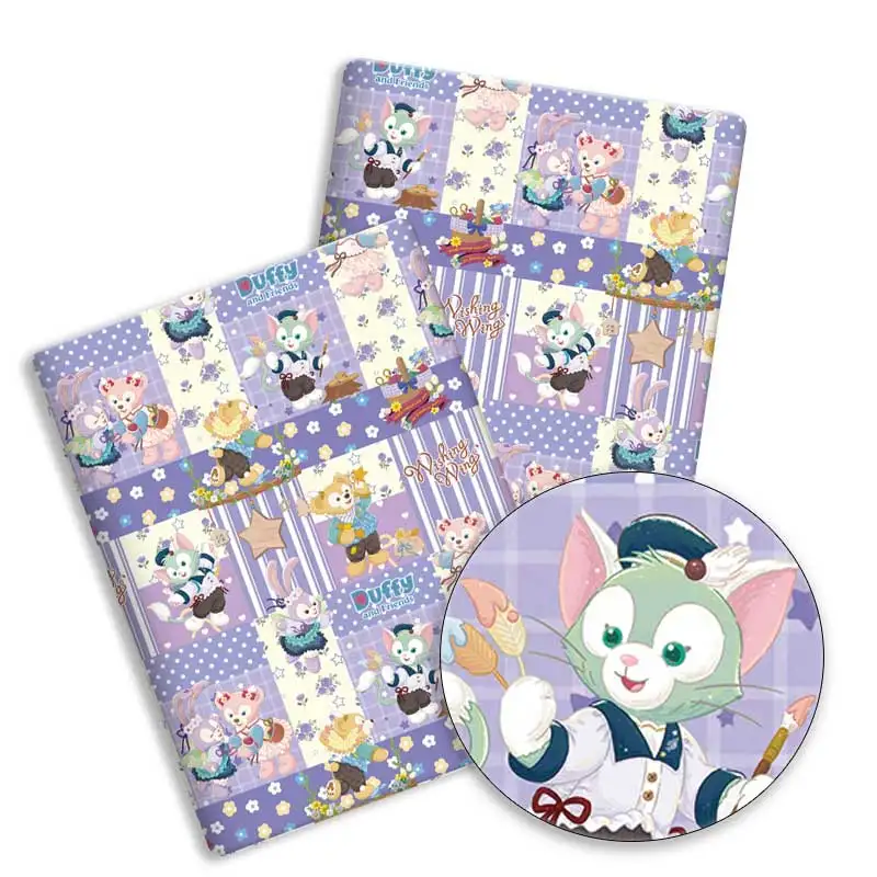 Disney co-branded cartoon Hot DIY handmade sewing patchwork quilting baby dress home sheet 140x50cm kids fabric view 6