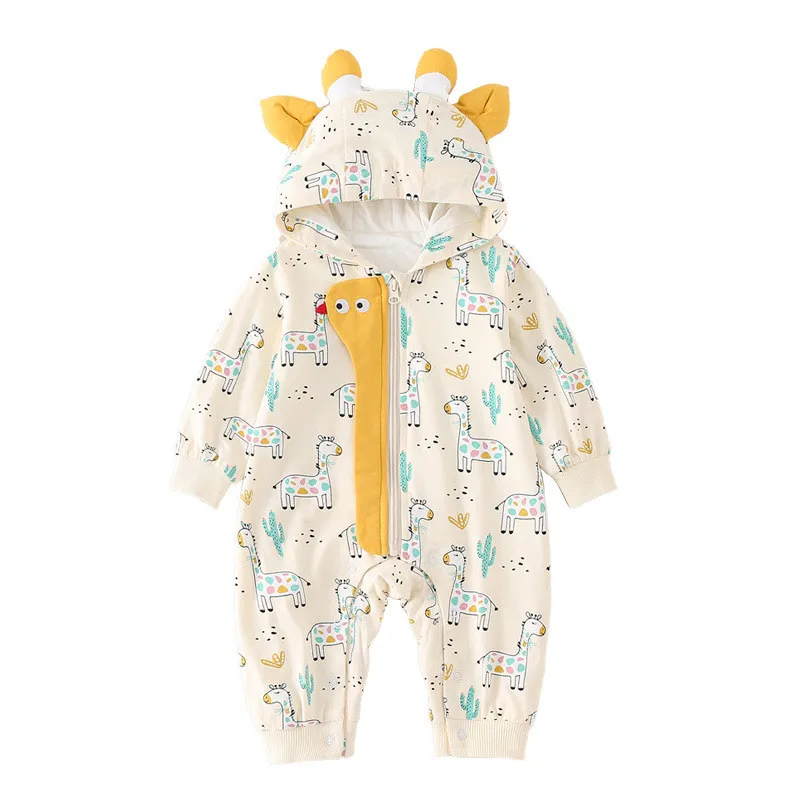 

Newborn clothes autumn boy baby romper foreign style full moon girl baby outing suit cartoon Infant jumpsuit spring autumn bag f