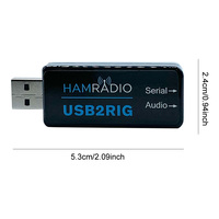 USB2RIG USB Sound Adapter Support PTT with VOX Control USB Sound Card Connector Adapter for KENWOOD YAESU ICOM Business Radio