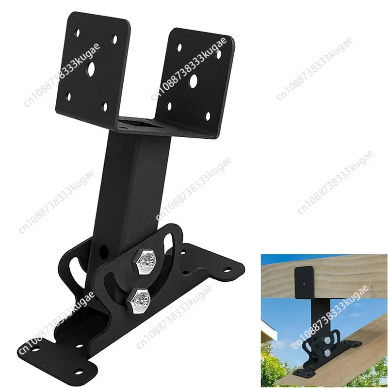 Heavy Duty Roof Mounting Bracket Adjustable Saddle Pergola Support Balcony Riser Beam Frame Kit for Pergola