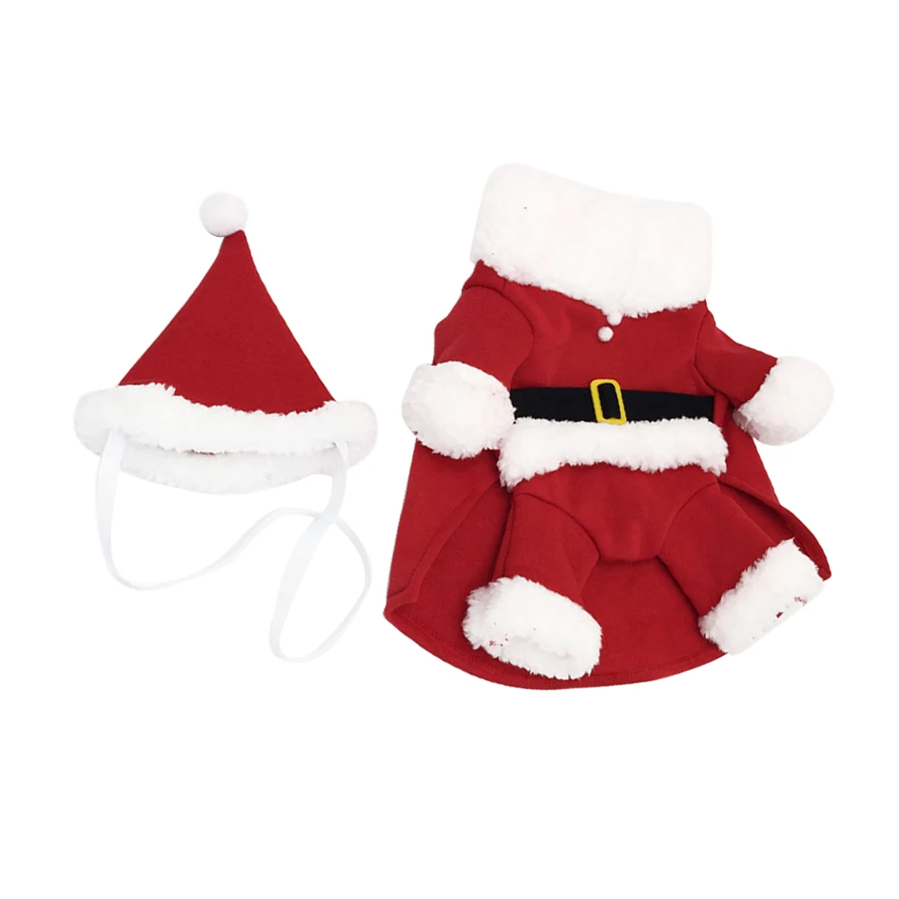 

Dog Puppy Dress Skirt Pet Christmas Clothes Red White Size M Durable Xmas Party Outfit Soft Cotton Stylish Design