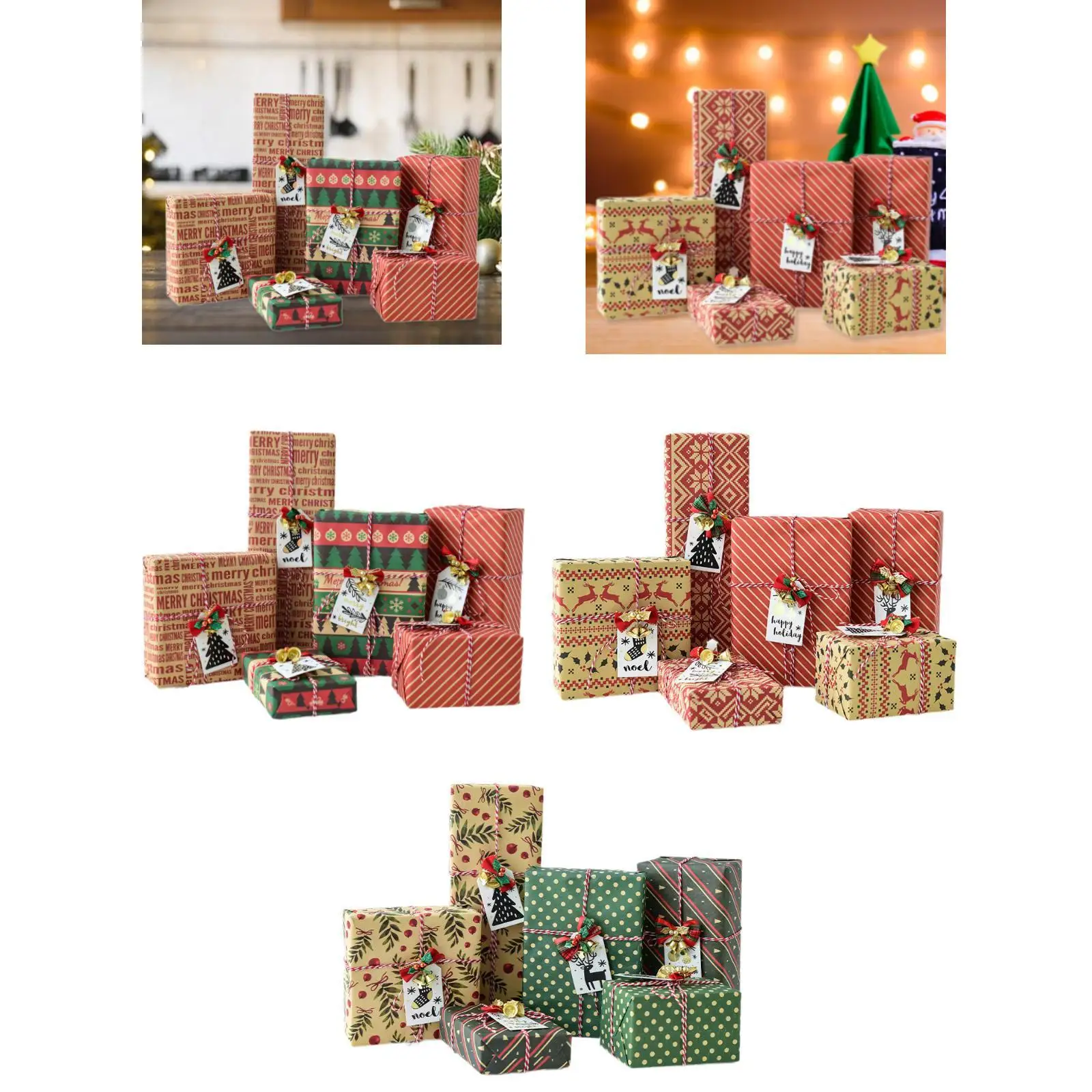 6 pçs caixas de presente de natal decorações decorativas caixas de presente de natal caixas de presente de natal para férias internas escritório casa quarto