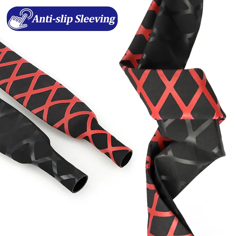 1m Double Colors Anti-slip Sleeving Dia 15 - 60mm 2:1 Shrinkable Tube Waterproof Cover Handle Protective for Fishing Rod Wrap