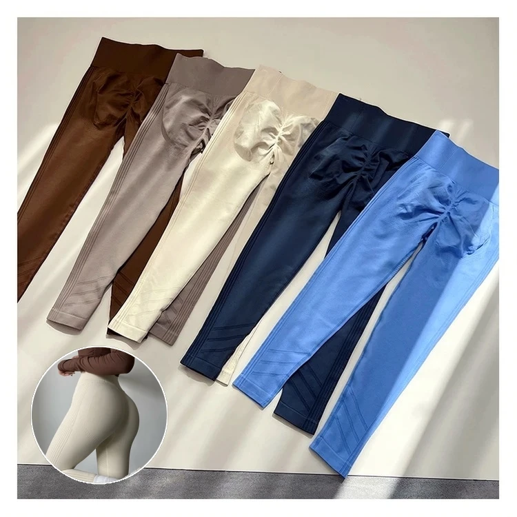 Womens Gym Seamless Yoga Pants Sports Clothes Stretchy High Waist Athletic Exercise Fitness Leggings Sports Activewear Leegings