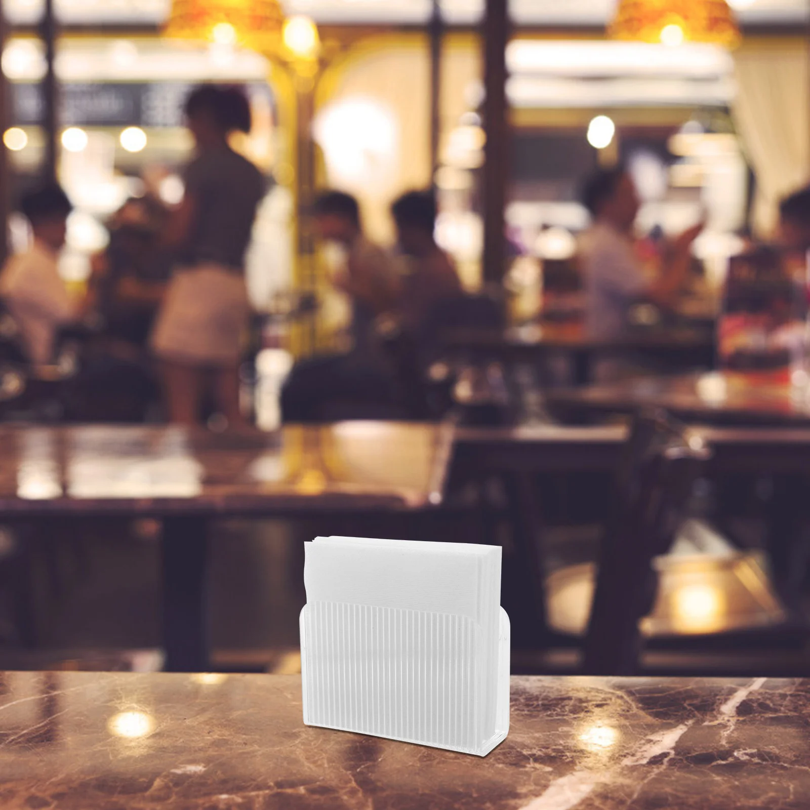 

Professional Acrylic Napkin Holder Transparent Desktop Freestanding Tissue Storage Stand for Restaurant Cafe Kitchen Napkin