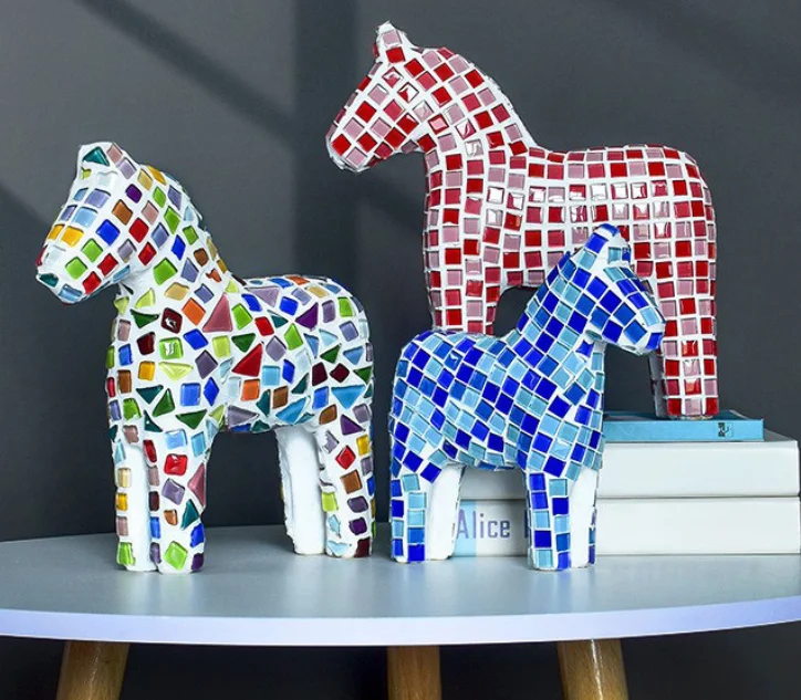 Bild 4: Pädagogisches DIY Mosaik-Pferde-Set Großformatiges Eltern-Kind-Interaktives Handgemachtes Spielzeug für Kinder