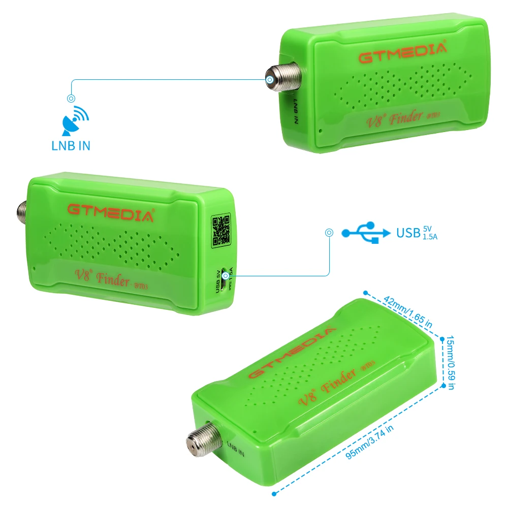 GTMEDIA V8 FinderBT03 buscador de satélite portátil DVB-S/S2 Bluetooth Satfinder receptor de satélite de señal Digital Android IOS