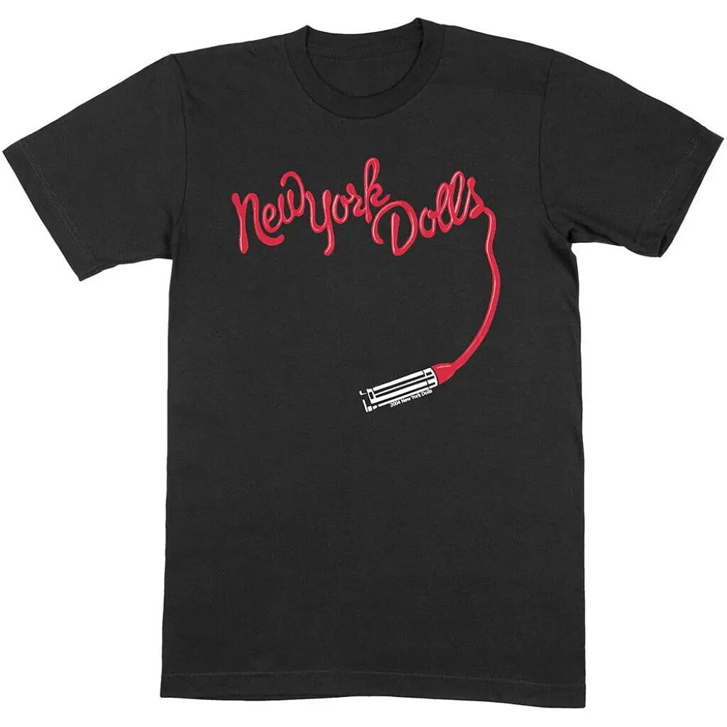 New York Dolls Lipstick Logo Black T-Shirt NEW OFFICIAL