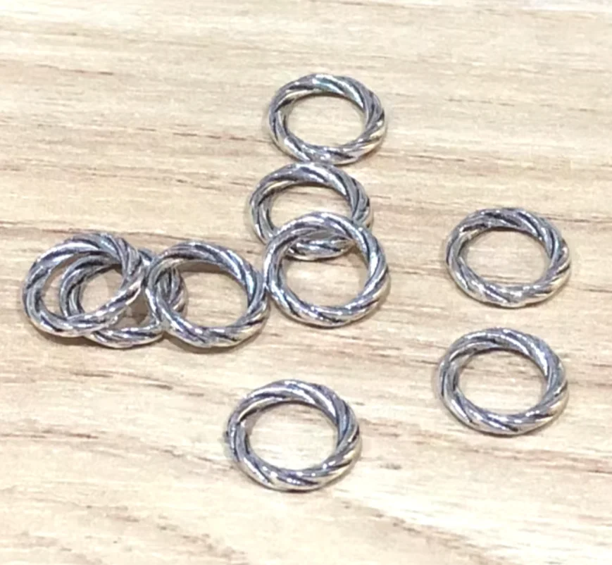 

100pcs 9mm Zinc Alloy metal ring charms for jewelry handmade HW3296