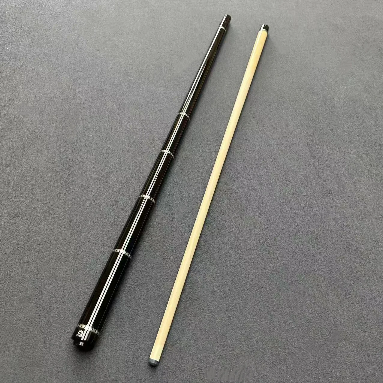 Omin 58 بوصة اليدوية تجمع جديلة 1/2 سبليت ألياف الكربون رمح الفولاذ المقاوم للصدأ المشتركة الأبنوس قبضة 12.75 مللي متر تلميح #1