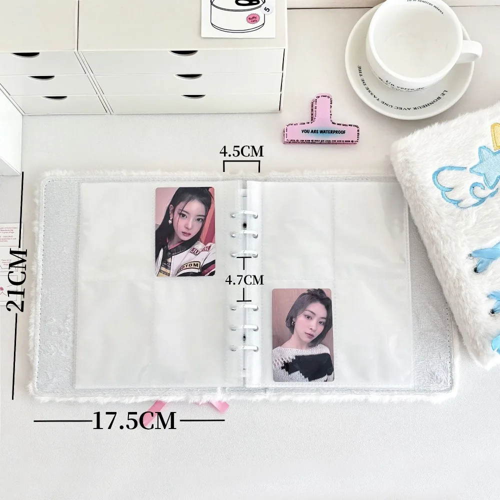 Angel Star Plush Card Book A6 Photo Album Loose-leaf Inner Page Small Card Star-Chasing Storage Book Card Book