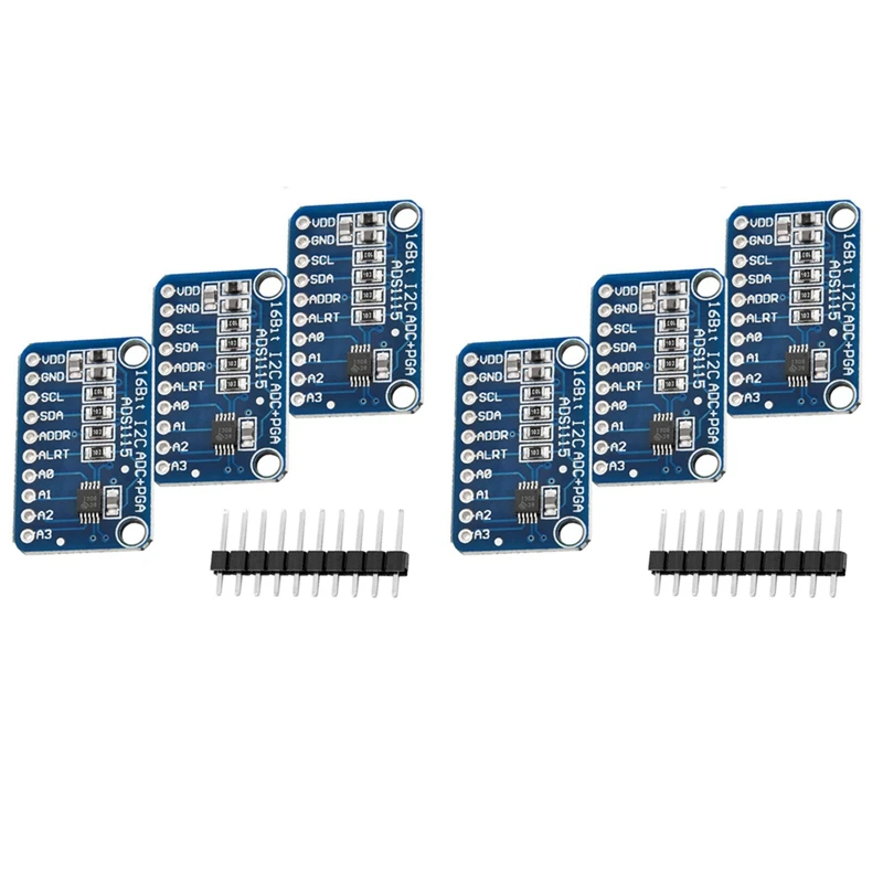 

6 X ADS1115 ADC Module 16Bit 4 Channels For Arduino And For Raspberry Pi