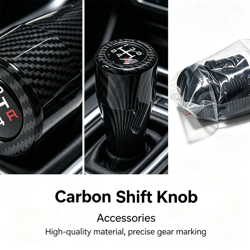 Universeller 5/6-Gang Schaltknauf aus Carbon-Schwarz für Rennwagen, Schalthebel-Kopf, Auto-Tuning-Zubehör – Detail 6