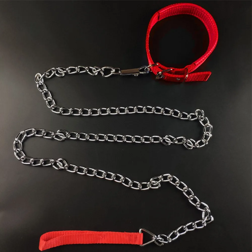 

Foam Collar Iron Dog Chain Anti-wear Rust-proof Pet Dog Leash Adjustable Bite Resistant Dog Traction Rope Walking The Dog