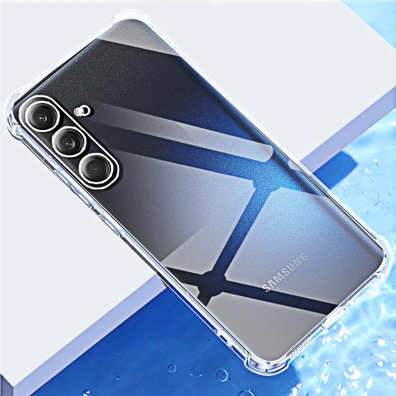 Transparent Phone Case for Samsung Galaxy M55 M15 5G M54 M34 M14 M05 Back Cover Protective Camera Lens Soft Tpu Shell