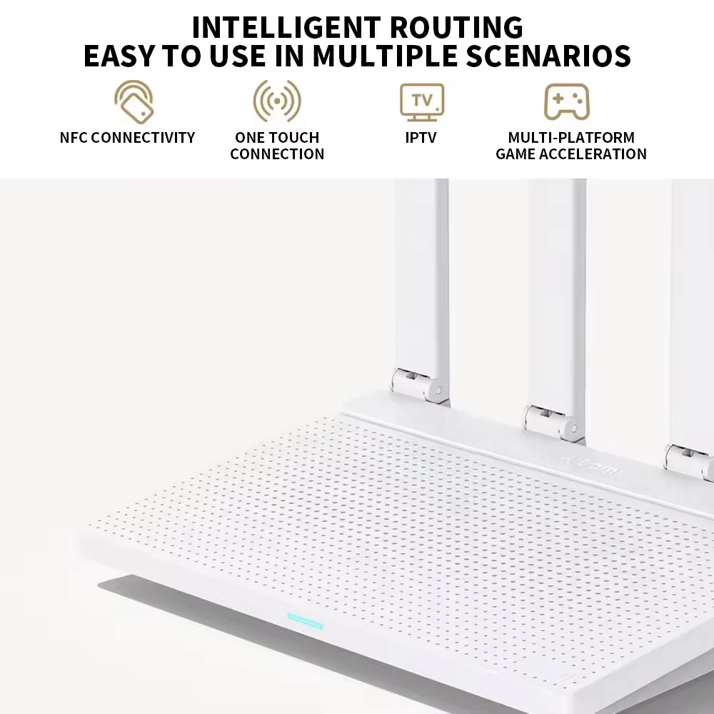 2024 Baru Asli Xiaomi AX3000T Router 2.4GHz 5GHz 1.3GHz CPU 2X2 160MHz WAN LAN LED Koneksi NFC untuk Rumah Kantor Game Mi