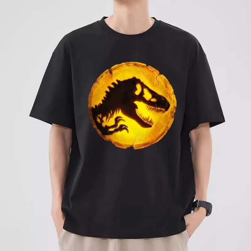 J-Jurassic P-Park T Shirt Men Couple Combination Clothes Short Sleeve Collar Fashion T-shirt Women Cotton