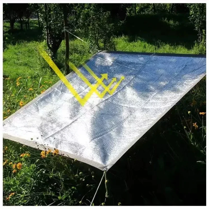 Anti-UV Aluminum Foil Sunshade Net Balcony Succulent Plant Shelter Shading Net Outdoor Awning Swimming Pool Shading Rate 99%