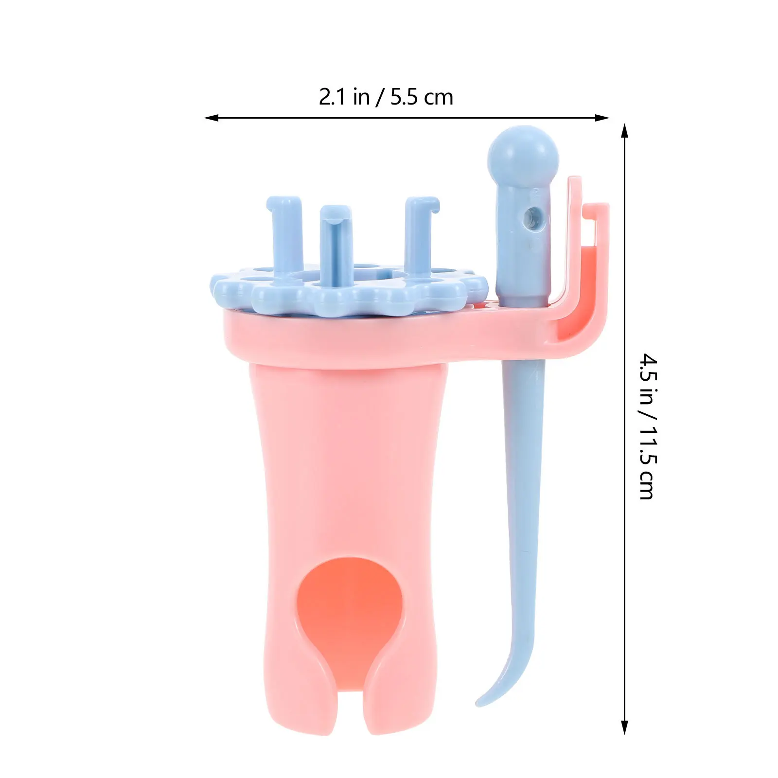 مجموعة واحدة من أدوات الحياكة الإبداعية مع رؤوس نسيج مزدوجة DIY بها بنفسك موضوع حبل صياغة اليدوية مشروع فني للأطفال والكبار متعة من البلاستيك #4