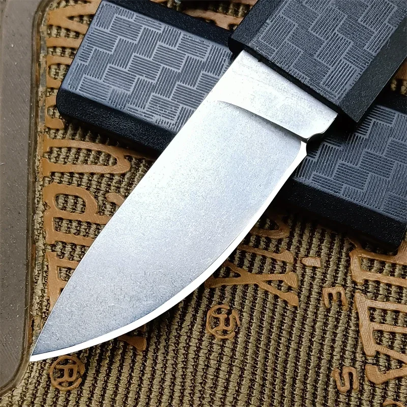 عالية الجودة شفرة مثبتة سكين 1.74 "الخارجية الإنقاذ فائدة أداة الحجر شفرة النايلون مقبض غمد مع كليب سكاكين الجيب