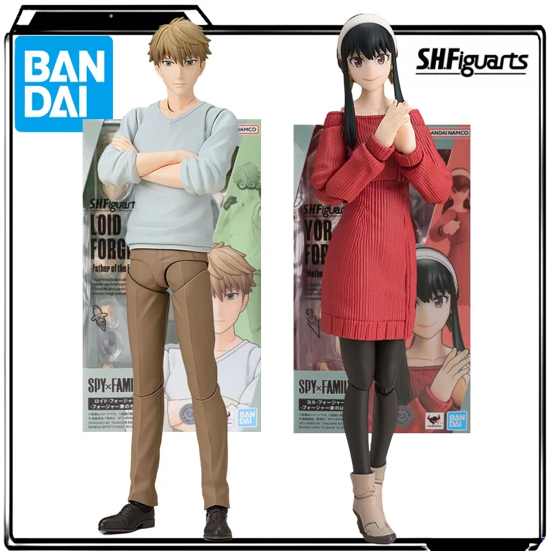 

Bandai натуральная аниме-фигурка S.H.Figuarts Loid Forger & Yor Forger, экшн-фигурка, игрушки для мальчиков, детский подарок, Коллекционная модель
