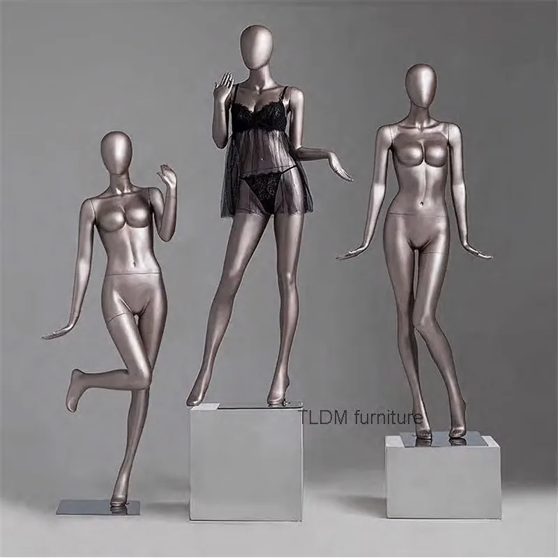 

Female Full Body Gathered Underwear Model Props High-end Golden Bra Display Stand American Mannequin Clothes Dummy Manikin Torso