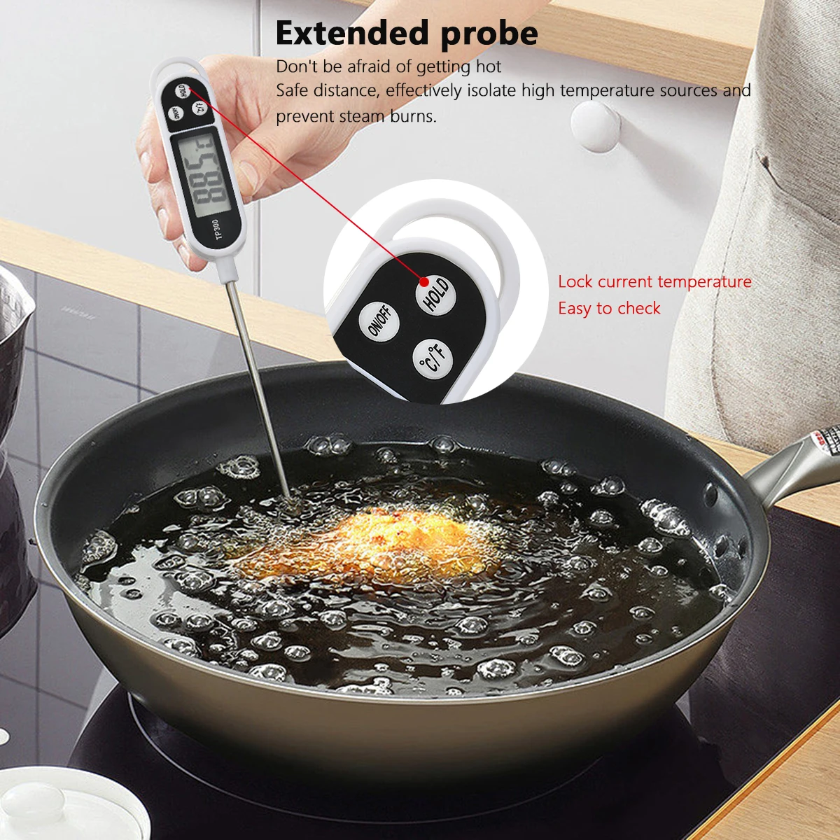 1pc Digital Thermometer Digital Probe Meat/Milk Food Temperature Thermometer Kitchen Cooking Baking BBQ For Kitchen