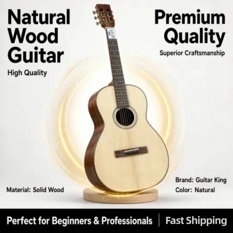 K648 38 Inch Parlor Acoustic Guitar All Solid Walnut Wood 20 Frets Folk Guitarra Intermediate Advanced Instrument