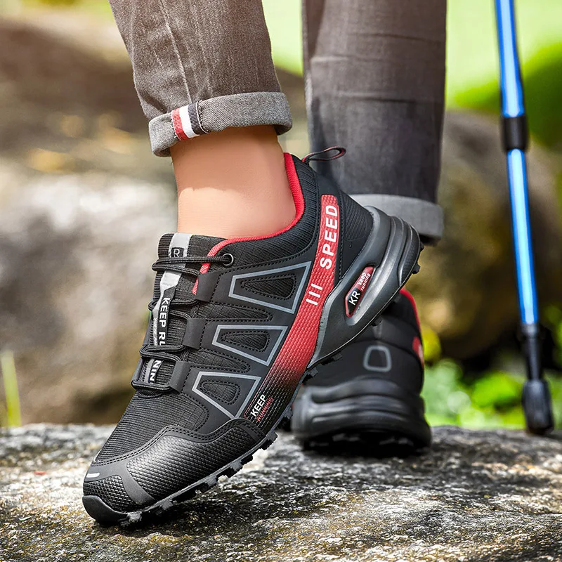 Lockless Fahrradschuhe für Herren, rutschfeste Outdoor-Mountain-Cross-Country-Wanderschuhe, atmungsaktive Sportschuhe, Rennradschuhe – Detail 26