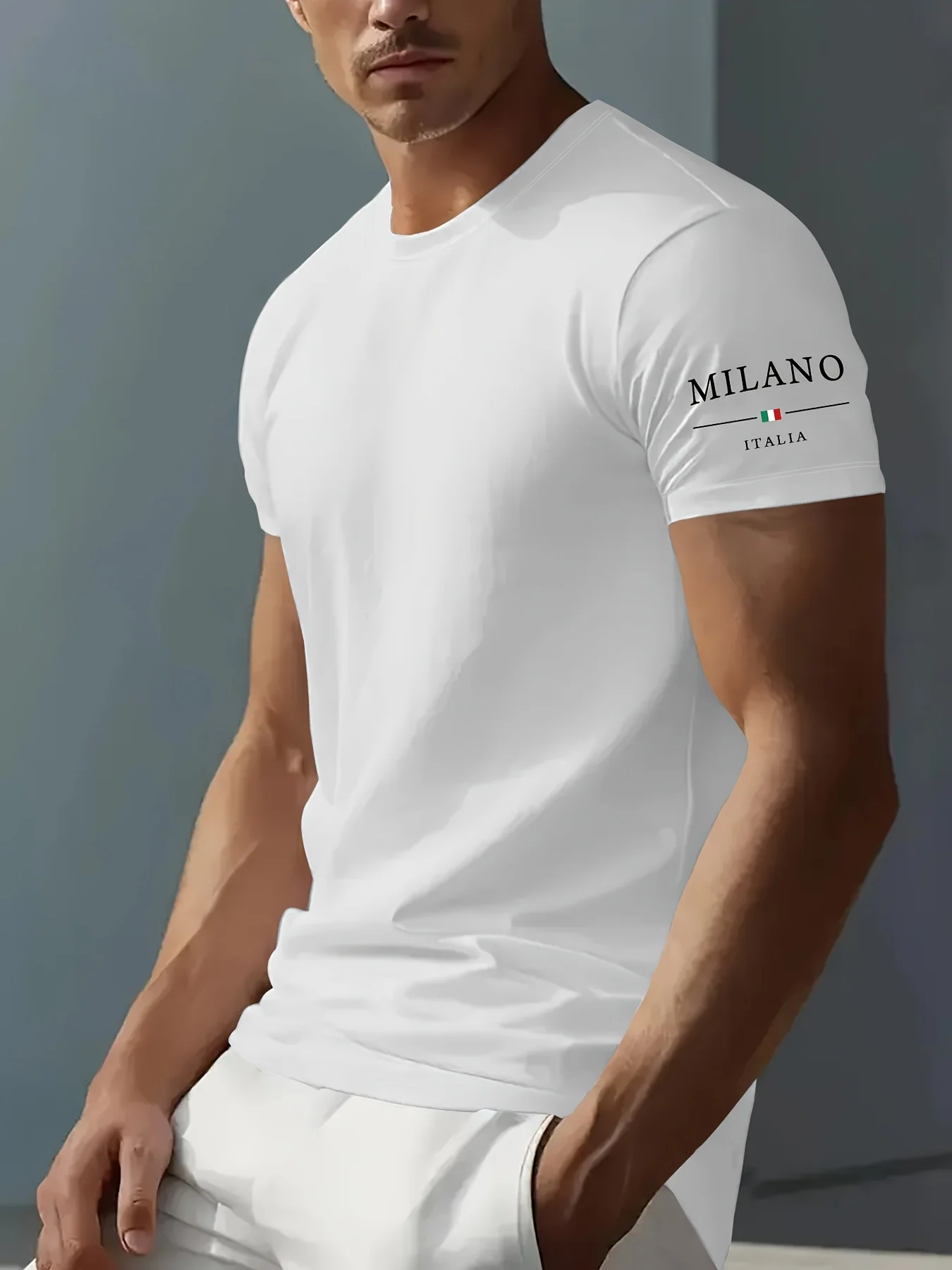 2026 Soild Color Short Sleeve T-shirts Clothing Summer Breathable Large Size Men's T-shirts Tops Simple T Shirts For Men 6XL