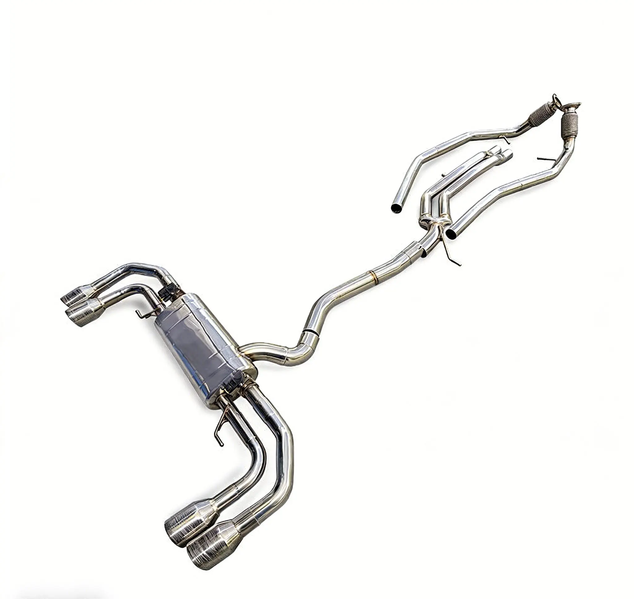 

Высокопроизводительная выхлопная система Catback из нержавеющей стали с регулируемым клапаном и глушителем, подходит для Audi Q8 3.0T 2018-2023