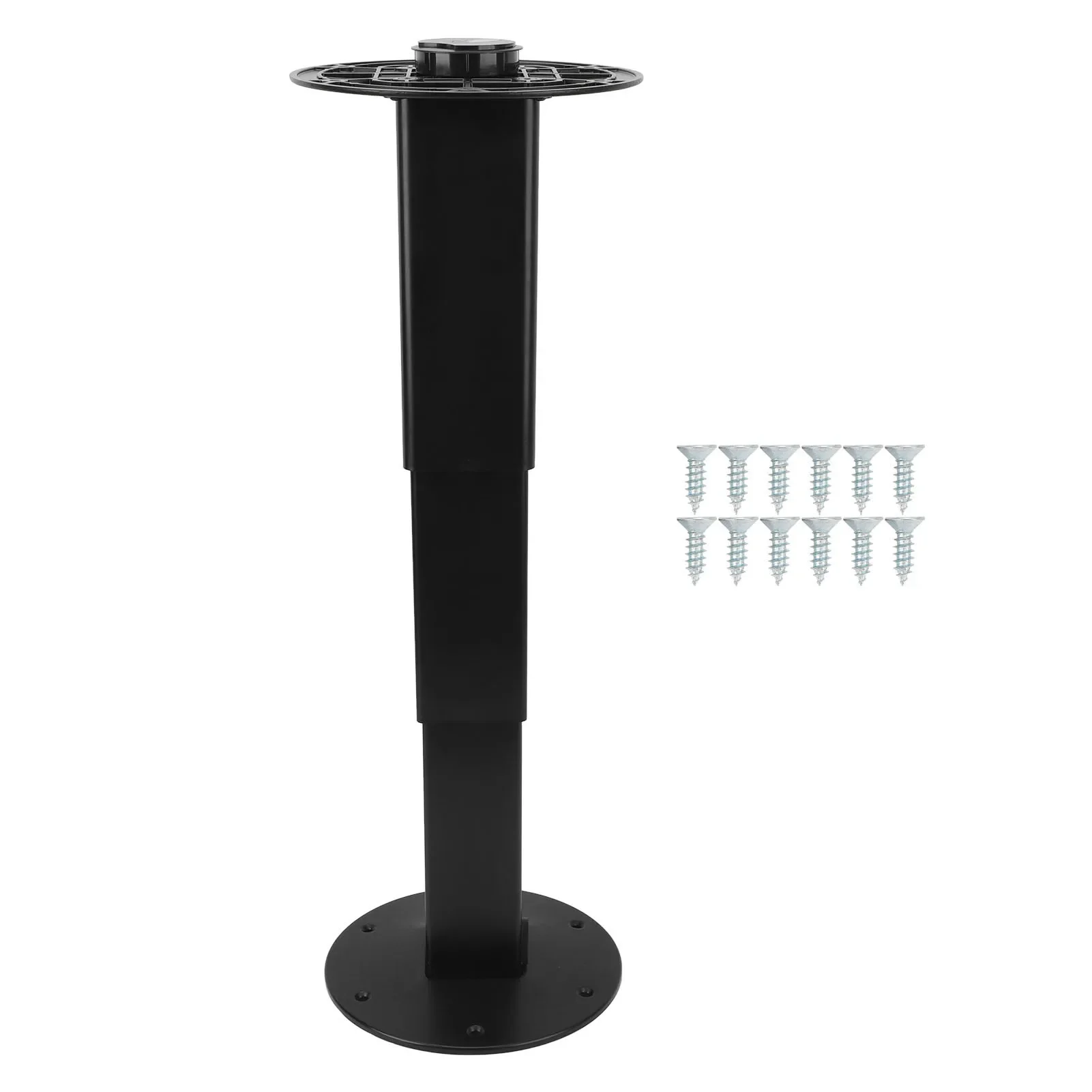 Table Pedestal Stand Base 310mm to 710mm Adjustable Aluminum Alloy Table Pedestal Stand for RV Camper Caravan Boat Yacht