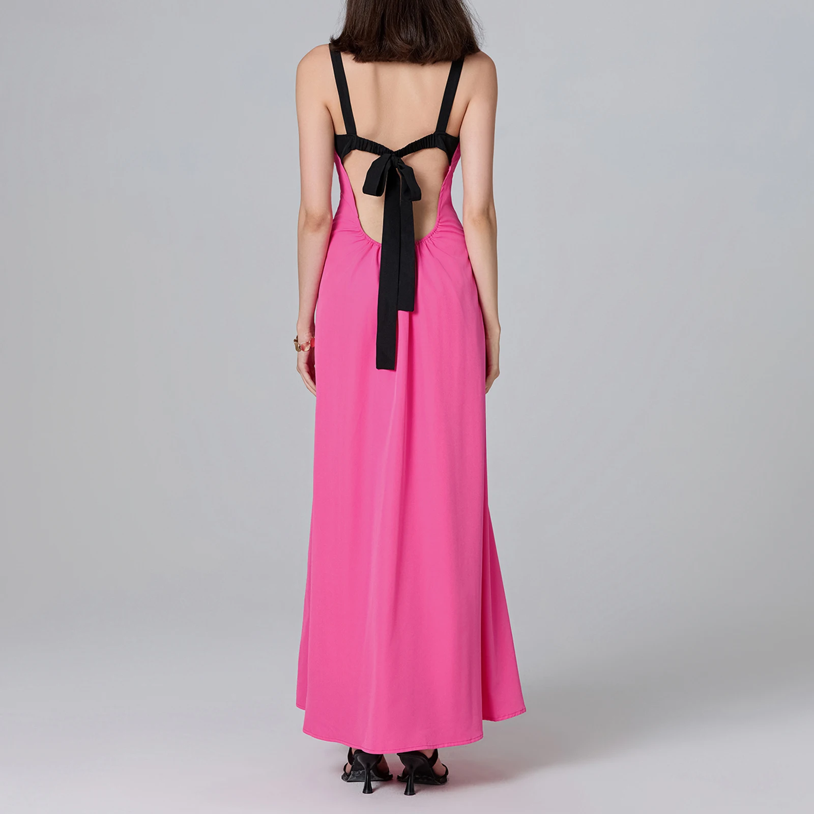 Robe longue d'été pour femmes, tenue de plage, dos nu