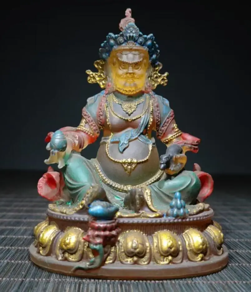 

Collection Archaize Coloured glaze God of Wealth Buddha Statue Desktop Ornament Figurines Decoration Crafts Home Decor