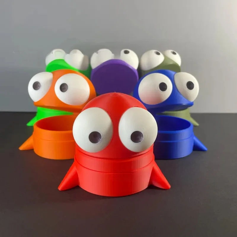 

Милый мультяшный органайзер для рабочего стола с большими глазами, разноцветный, прочный пластиковый контейнер для хранения, декор для дома, офиса, учебы