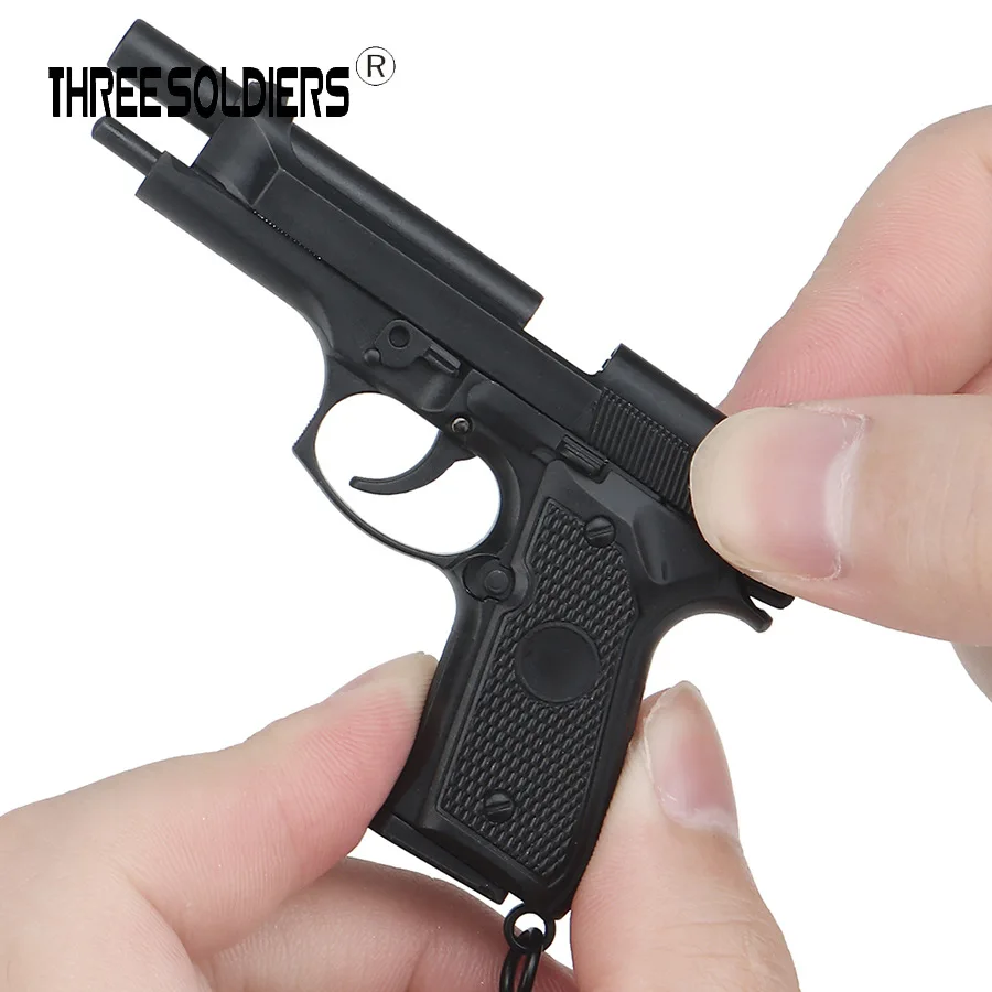 1:4 Mini M92 Metal Toy Gun Model Alloy Keychain Detachable Look Real Collection Color Impressive Birthday Gifts For Boys Adult