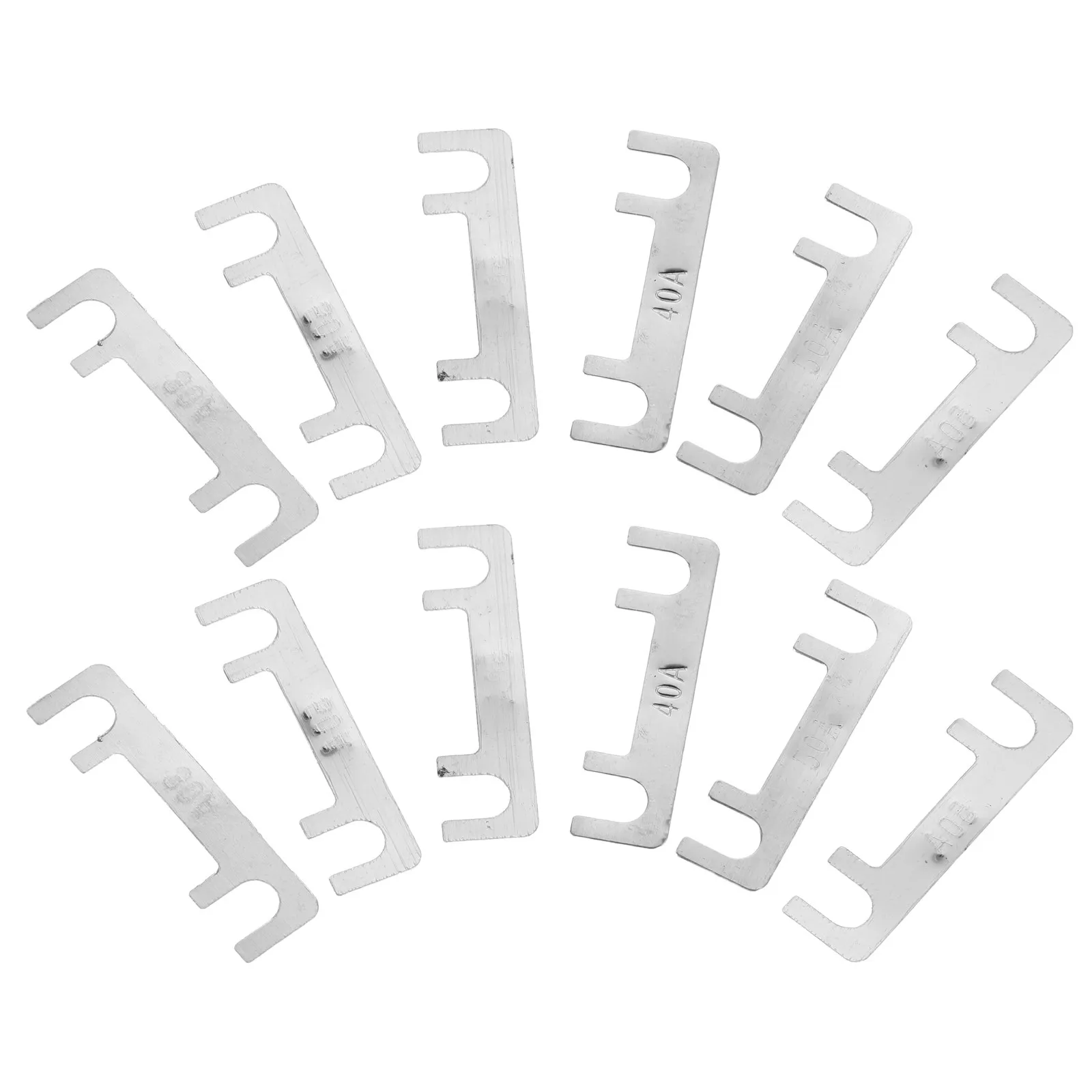 30Pcs Flat Fuse Sheet Replacement for Vehicle Electrical System Precision Metal Construction Reliable Safety Protection Wide