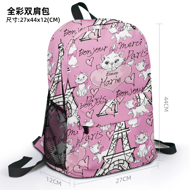 Disney Marie Cat S99871 Fashion Anime Customized Backpack Rucksacks Casual Cartoon Bag Travel Knapsack Unisex Gift