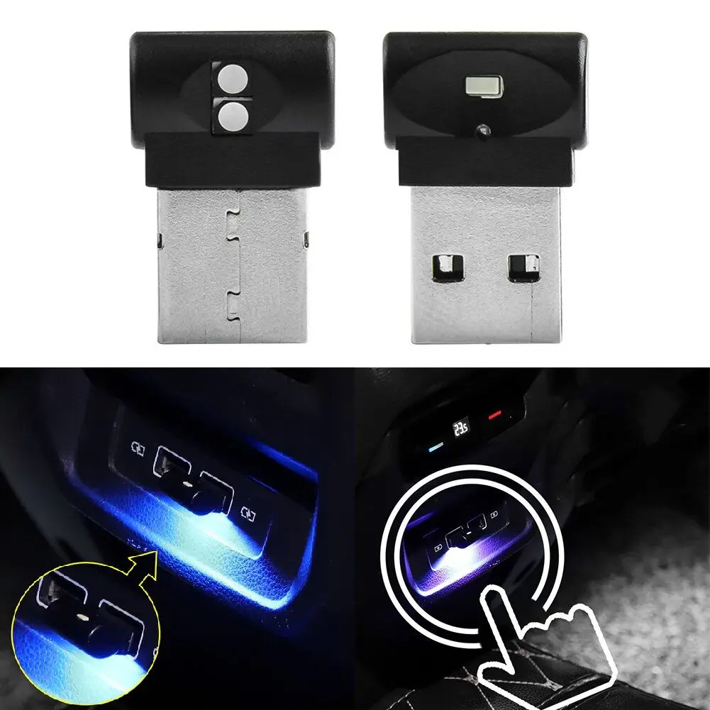 Atmosphere Light Decoration Lights Wireless USB LED Lamps RGB LED Car Light Ambient Lamp Interior Mood Neon Car Foot Lamp