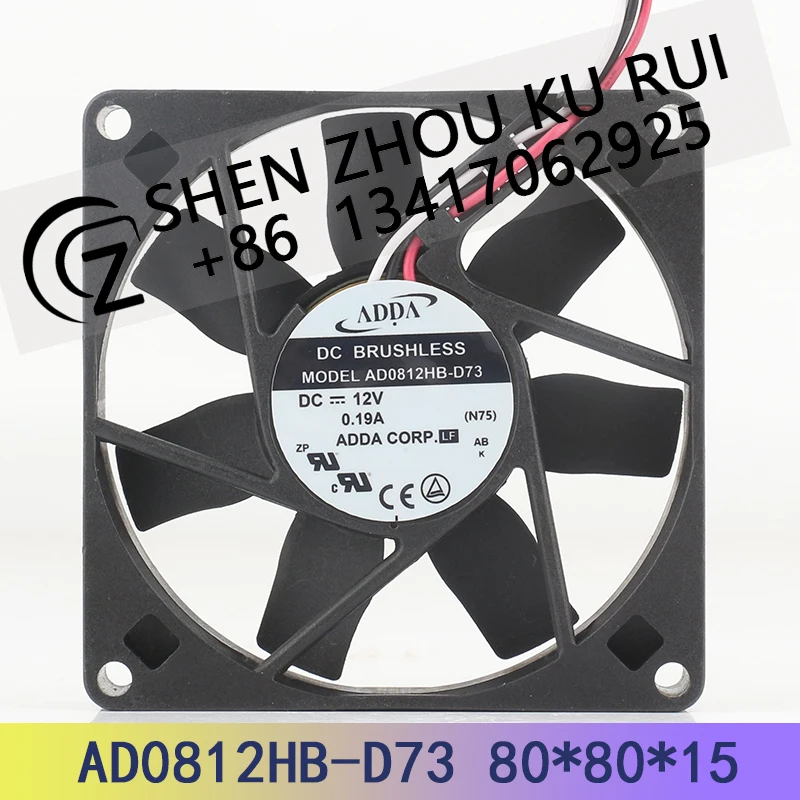 

Оригинальный новый тайваньский ADDA 12 В 0,19 А AC EC 8015 80X80X15 мм 8 см 3-проводной бесшумный инверторный корпус AD0812HB-D73 охлаждающий вентилятор