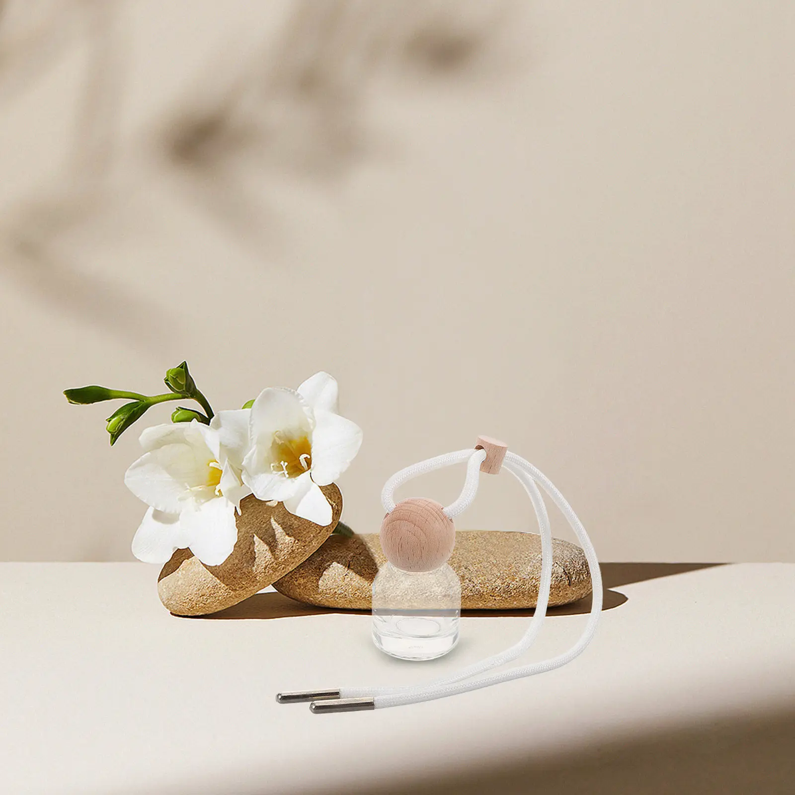 3pcs Refillable Glass Perfume Bottles with Wooden Lids – Portable Empty Travel Diffuser Containers